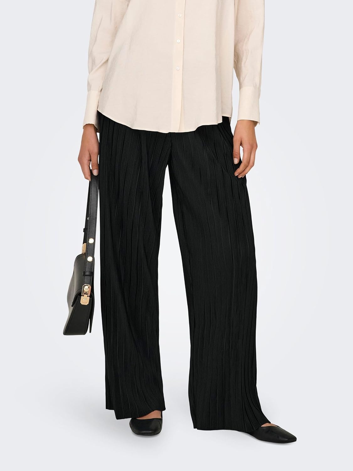 Detalle 2 de ONLY Pantalon ONLRAVENNA Regular Fit pour femme – coupe régulière et jambes larges