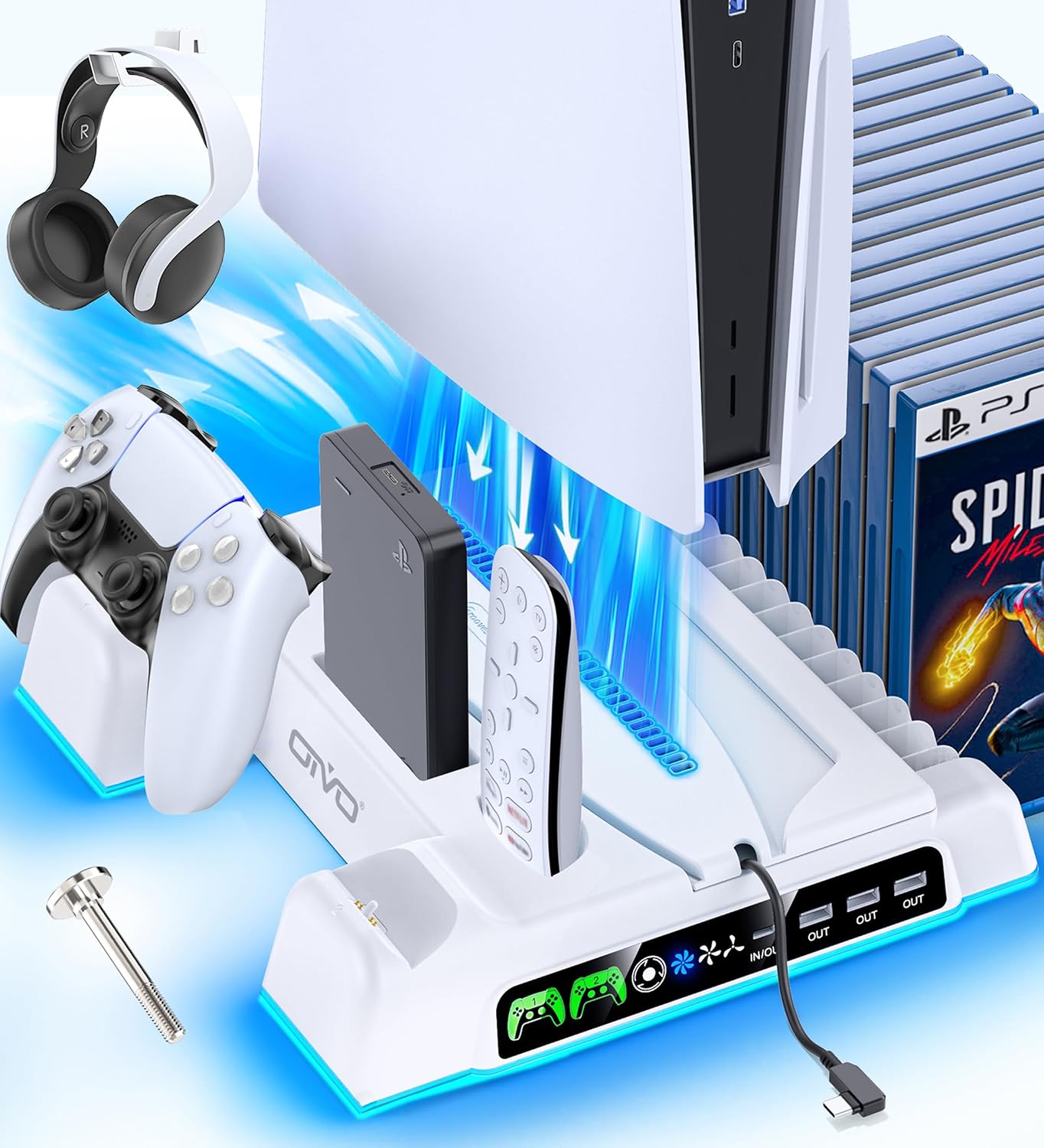 Detalle de OIVO support PS5 avec ventilateur à 3 vitesses