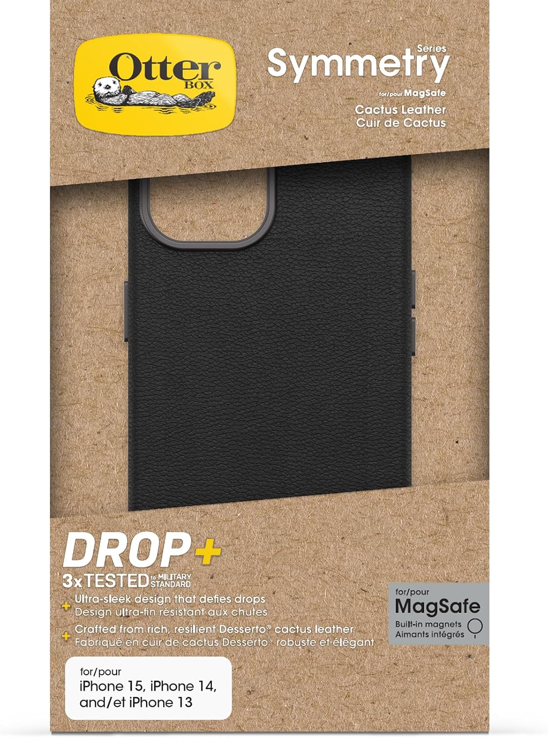 Thumbnail 4 de OtterBox Symmetry Series Cactus Leather MagSafe per iPhone 15: custodia ultrasottile e sostenibile