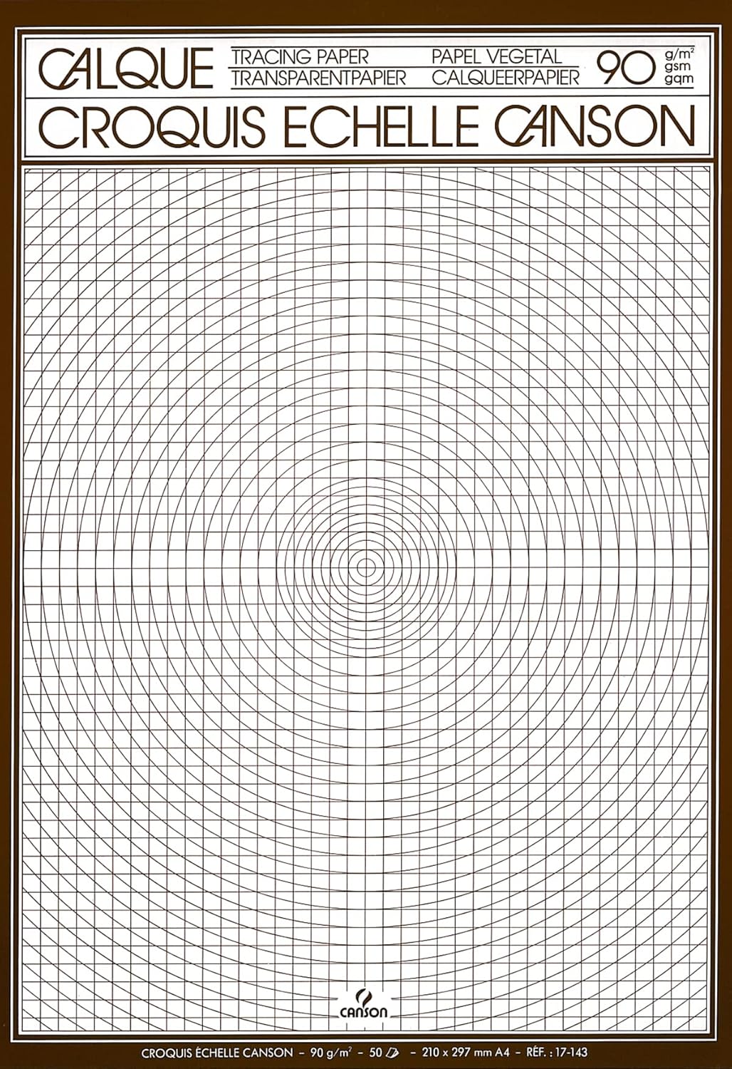 Detalle de Canson Calque Blocco da 50 Fogli – Carta lucido per schizzi A4 21 x 29,7 cm (90–95 g/m²)