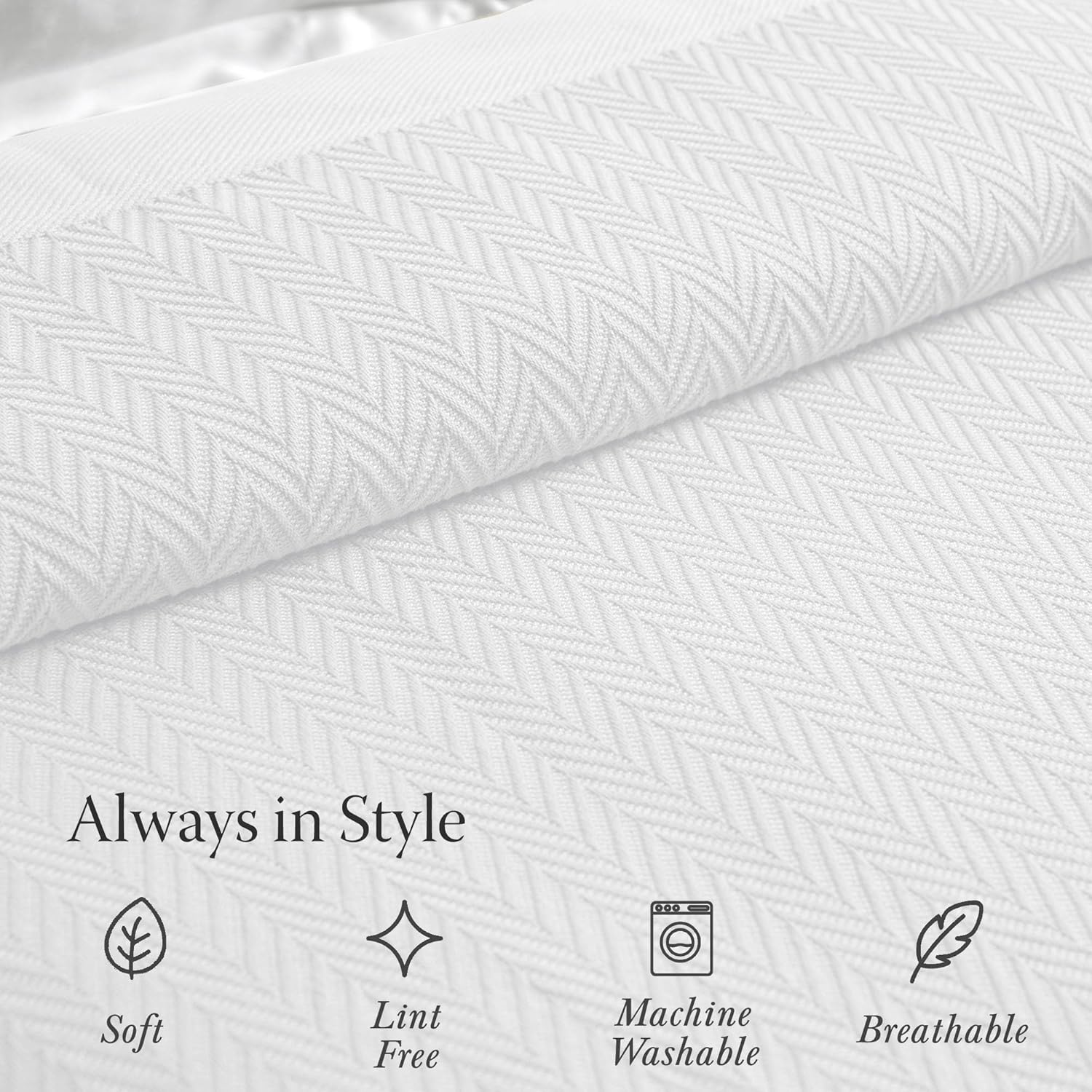 Thumbnail 3 de Threadmill Luxury Cotton Blanket King Size 106×92 in