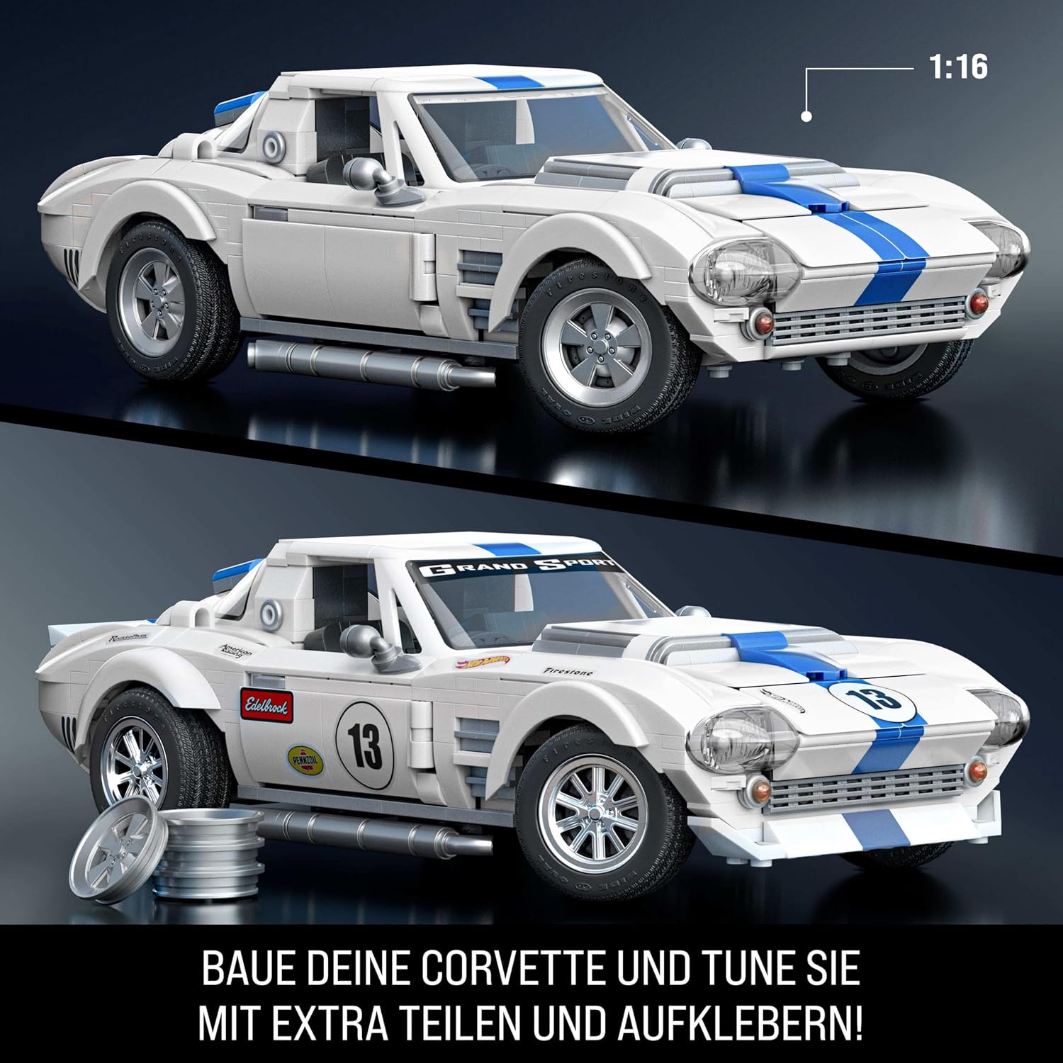 Detalle de Mattel JGR31 Corvette Grand Sport 918 Teile