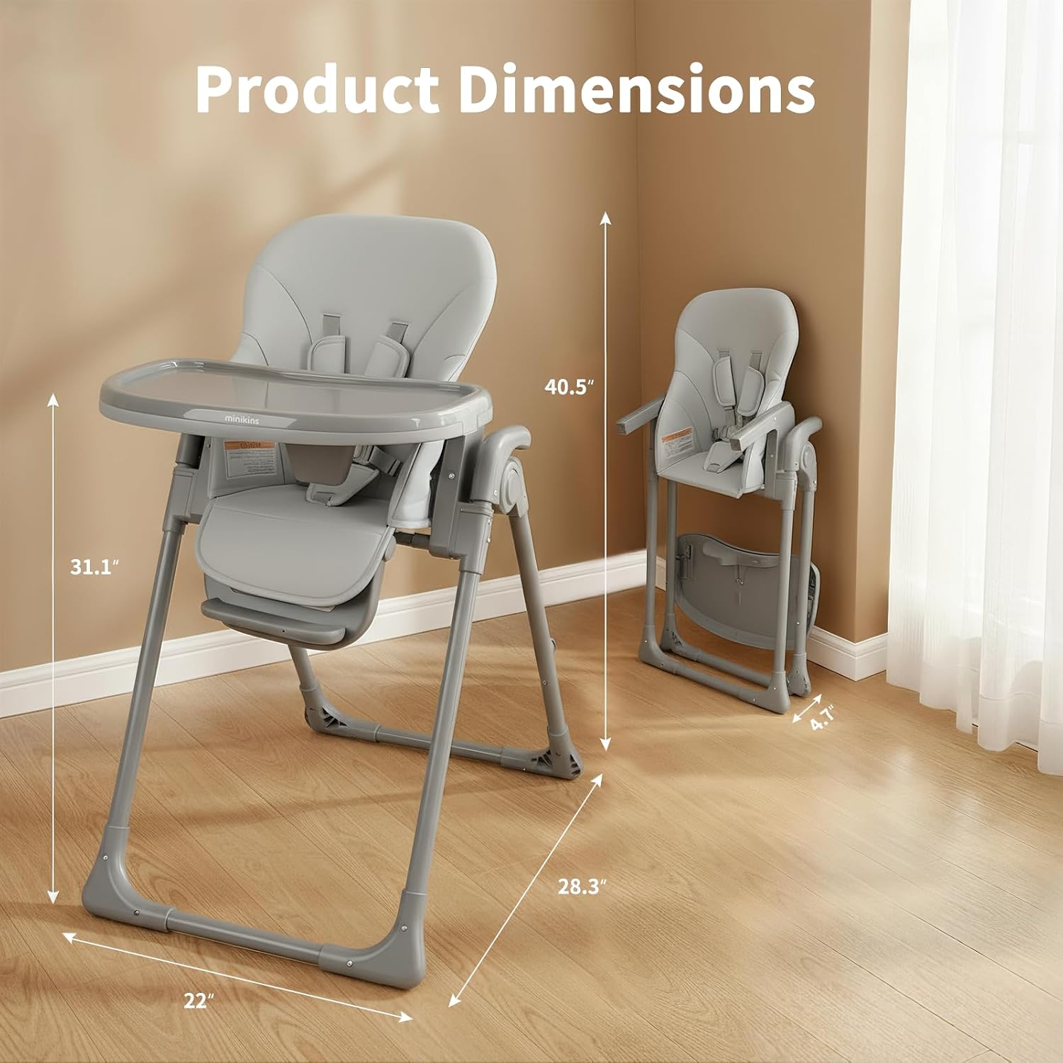 Detalle 2 de Minikins High Chair, Gray