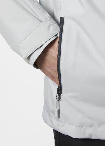Detalle 2 de Helly Hansen Crew 2, chaqueta de capa intermedia para hombre, gris niebla