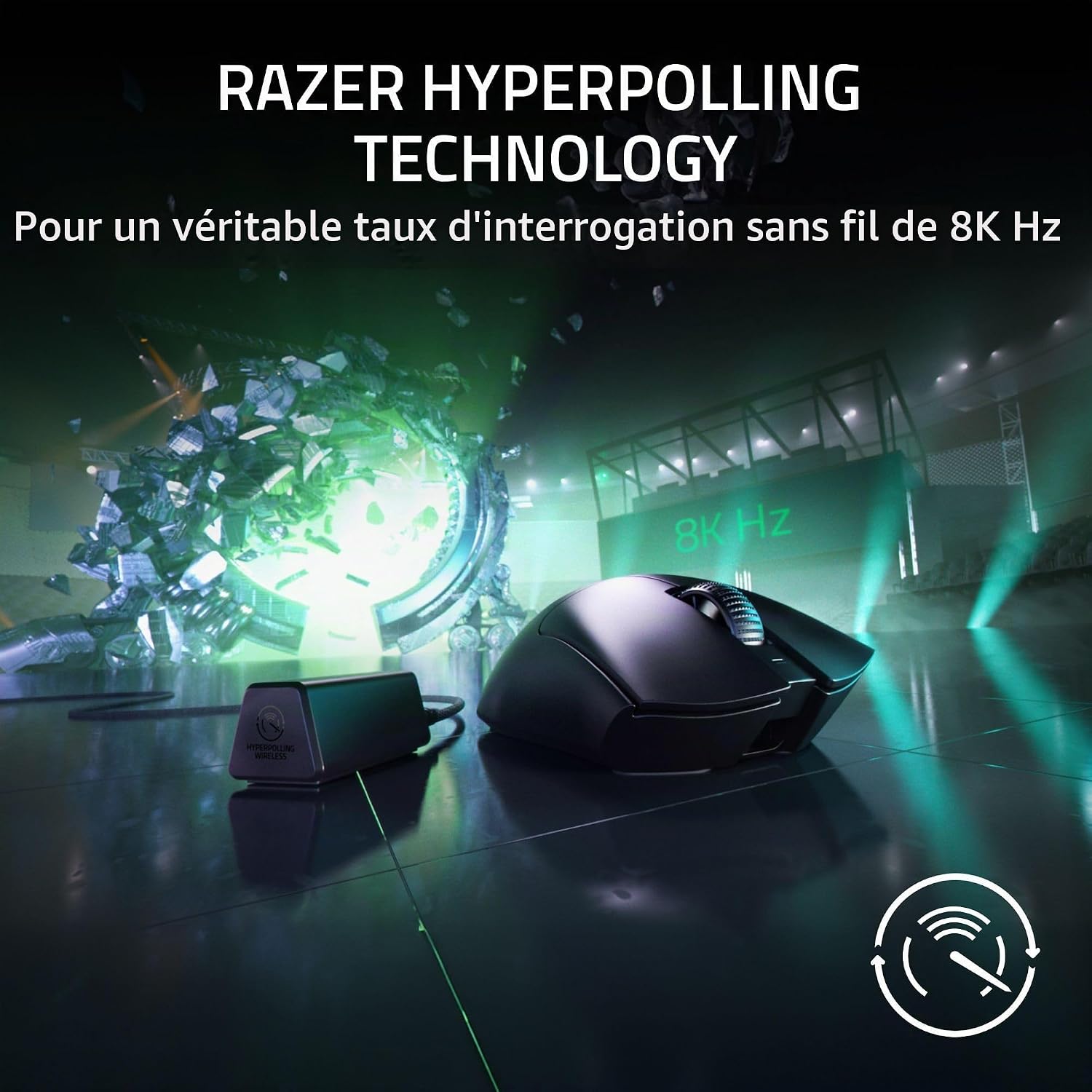 Detalle 2 de Razer DeathAdder V3 Pro draadloze gamingmuis met 8K-polling en 30K-sensor