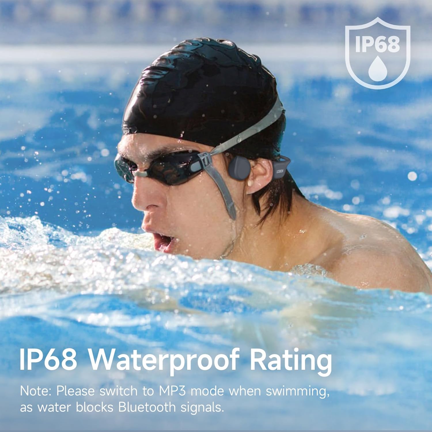 Thumbnail 1 de LOBKIN Casque Natation Bluetooth 5.4 et Conduction Osseuse — IP68, 32 Go MP3, sans fil pour natation et sport