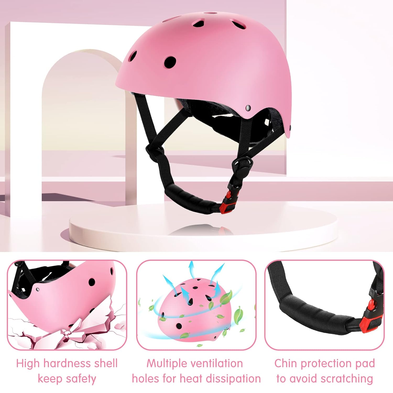 Thumbnail 2 de WayEee Protection Roller Enfant (casque + genouillères/coudières + protège-poignets) pour 3 à 10 ans