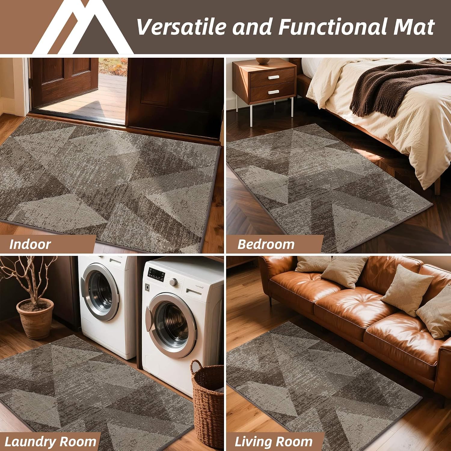 Detalle 2 de COSY HOMEER Dirt Trapper Door Mat for Indoor 60 x 90 cm