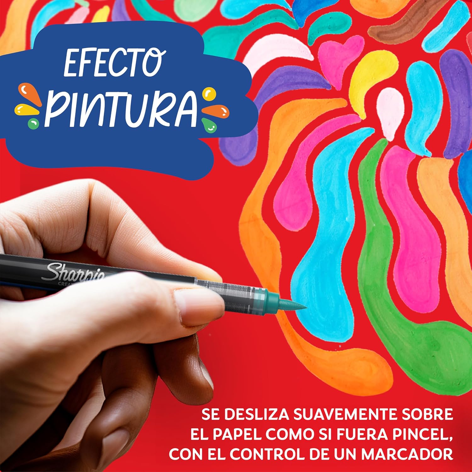 Thumbnail 1 de Sharpie Marcadores Creativos Acrílicos Punta Pincel Rosa 6 Piezas 🎨
