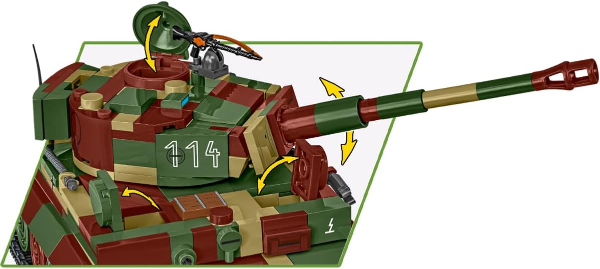 Detalle 1 de COBI Pzkpfw Vi Tiger Ausf E – byggsats i plast, 25 cm, armégrön