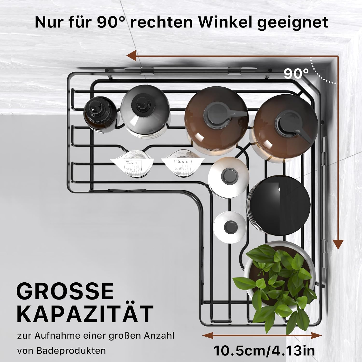Thumbnail 2 de KEGII Duschablage Ecke bohrfrei 3 Stück