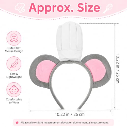 Detalle de JOINPAYA Mouse Ears and Chef Hat Costume Headband