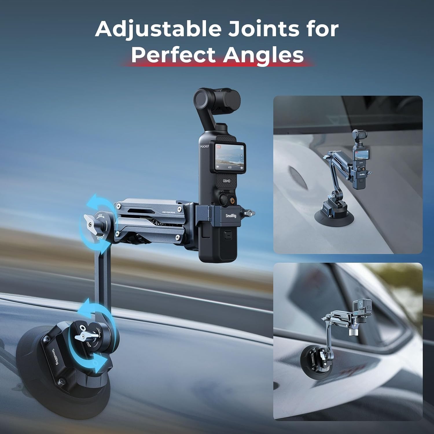 Thumbnail 5 de SMALLRIG Mini Electronic Shock Absorber Arm with 5-Inch Vacuum Suction Cup and Double Spring Damping