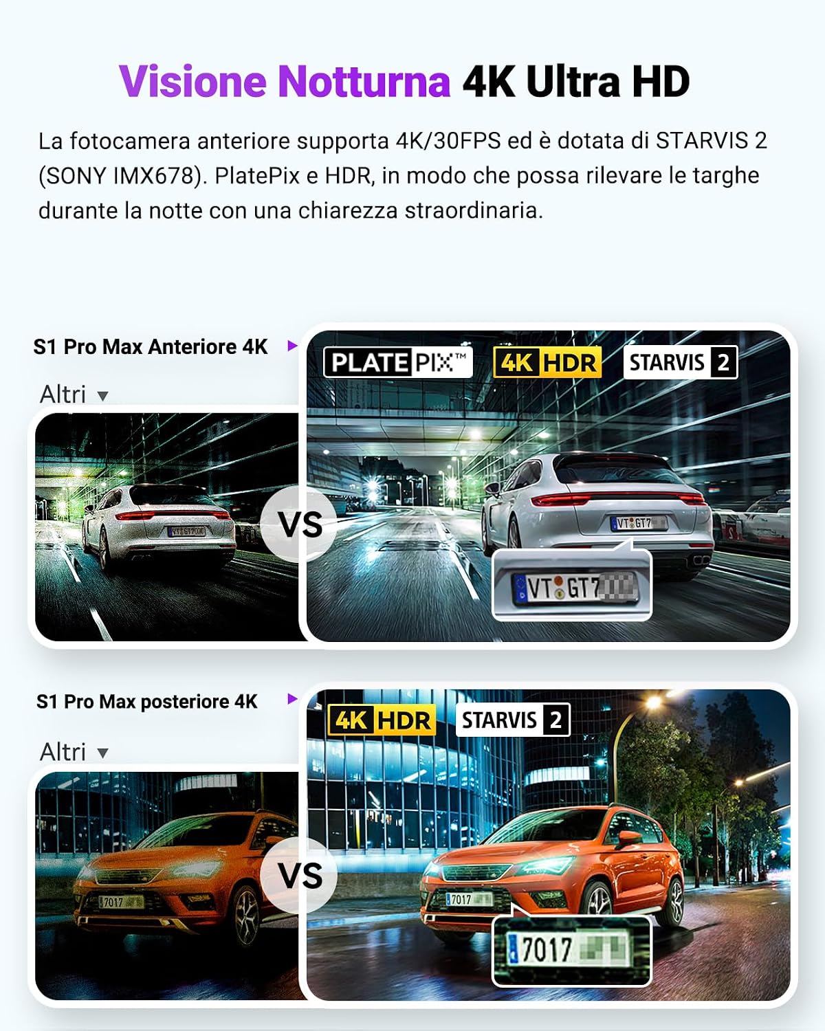 Thumbnail 2 de VANTRUE S1 PRO MAX 4K dashcam doppia