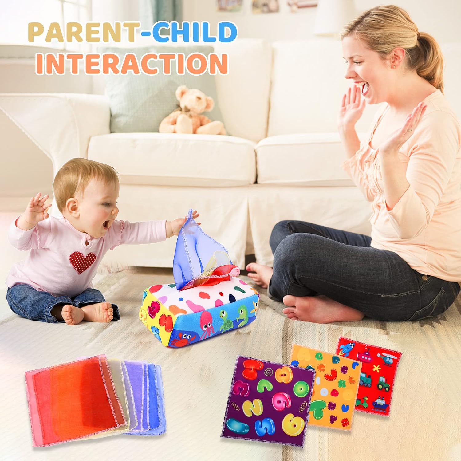 Detalle de YOGINGO Tissue Box Toy for 6–12 Months