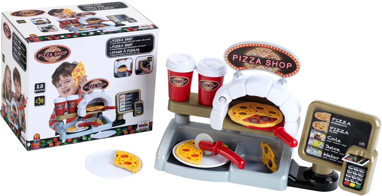 Thumbnail 6 de Theo Klein Pizza Shop 7309 : terminal de paiement sonore et accessoires pour jouer à la pizzéria