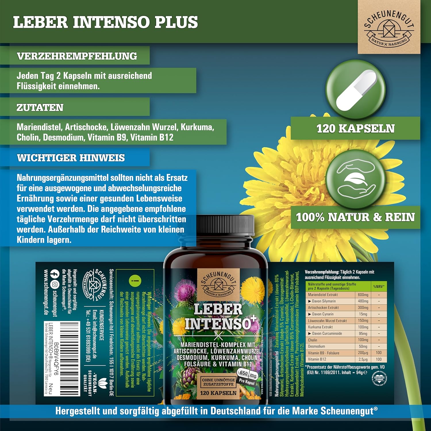 Thumbnail 5 de LEBER INTENSO+ Leber Kapseln 120 Stk