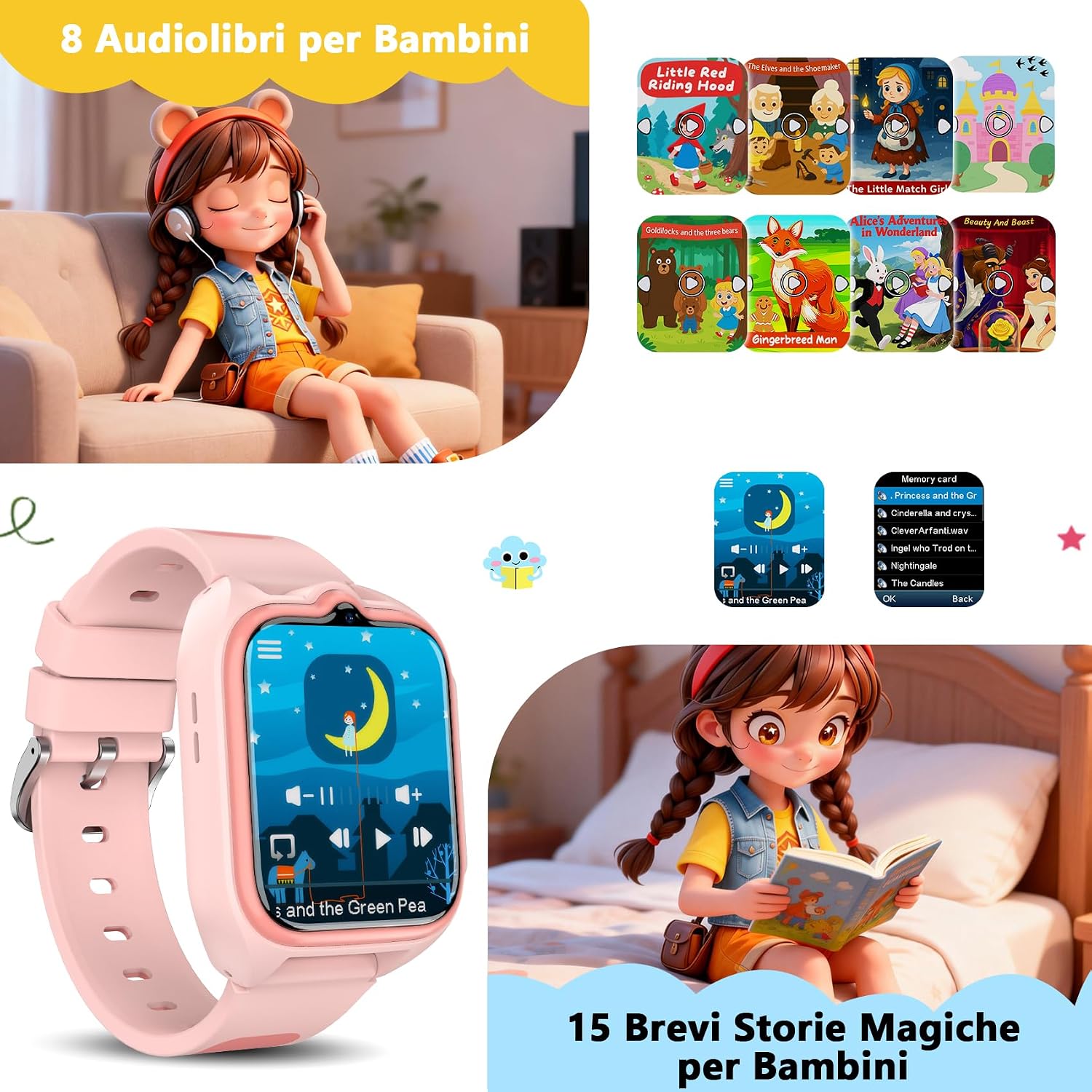 Detalle de Smartwatch Bambini Baolubao 1.75": apprendimento, giochi e funzioni quotidiane per bambini 5-12 anni