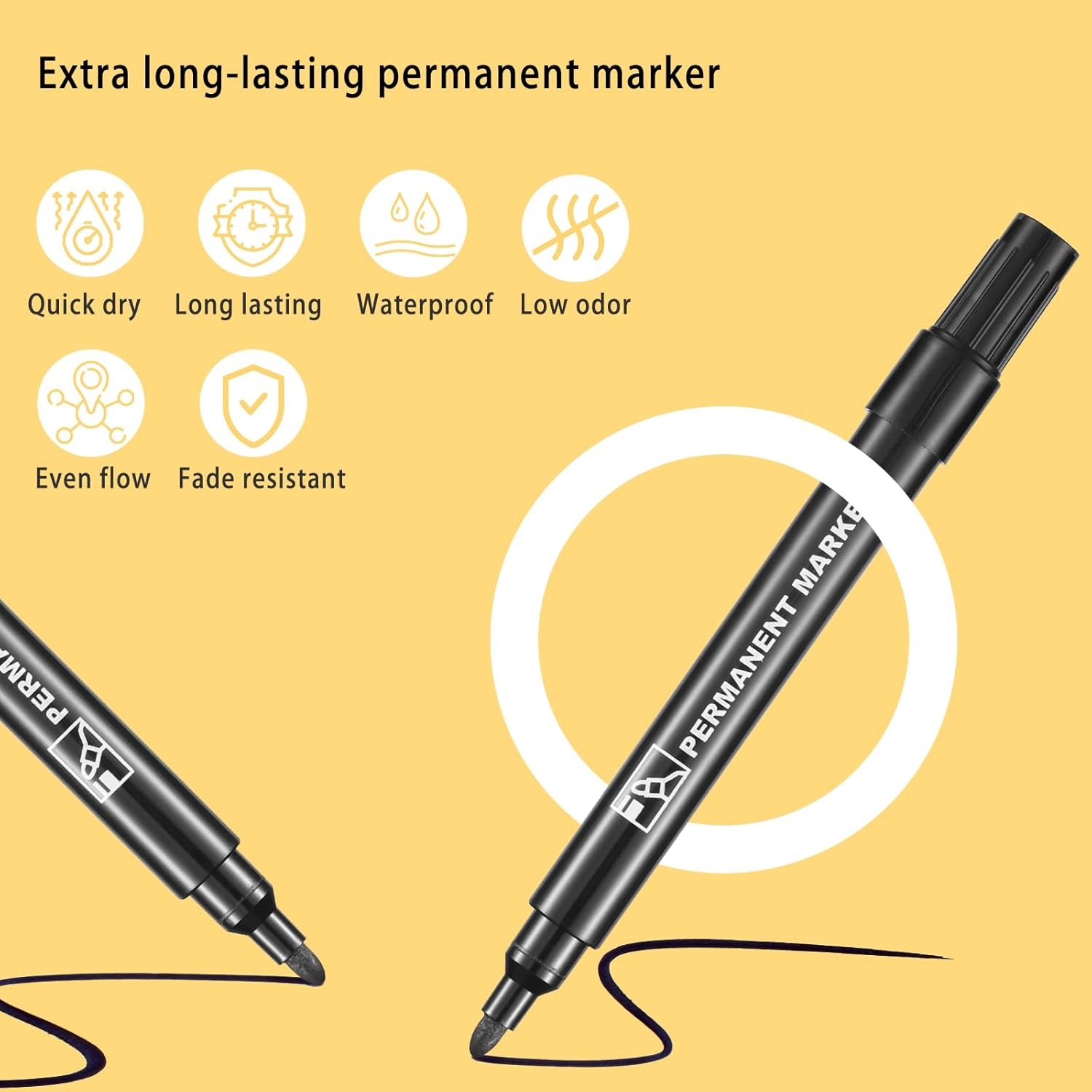 Thumbnail 2 de Diboniur Permanent Marker 12 Stifte 🖊️