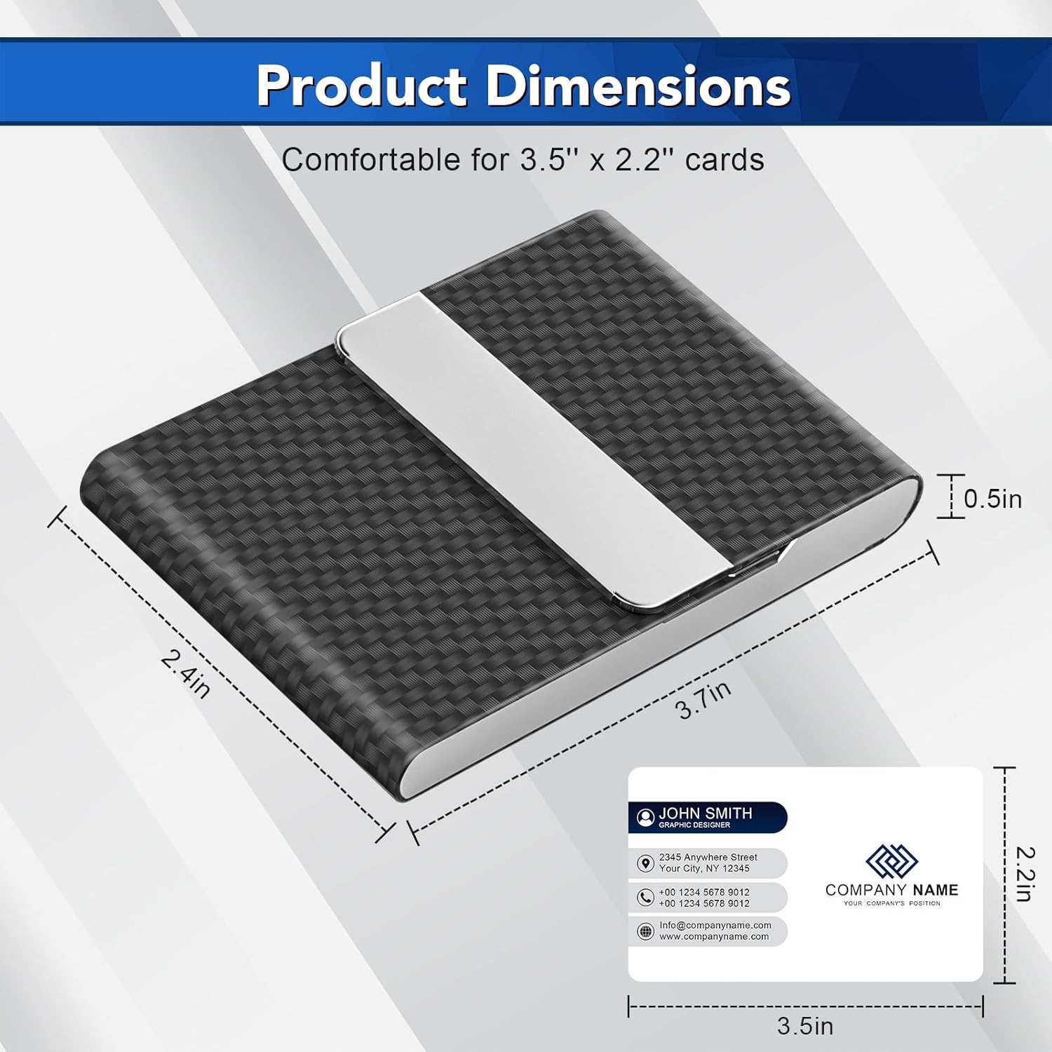 Thumbnail 5 de DMFLY Business Card Holder PU Leather 1pc