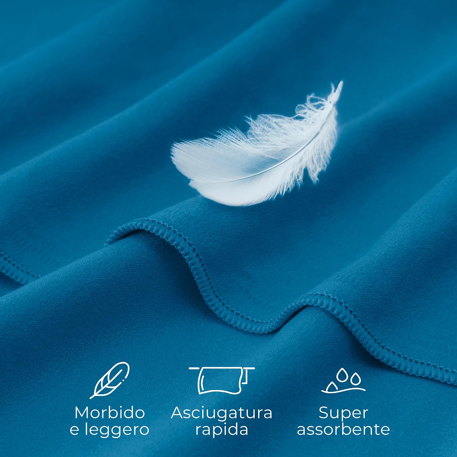 Detalle de Zenacross Asciugamano Palestra in microfibra 50 x 30 cm Blu Marino – asciugatura ultra-rapida e versatile