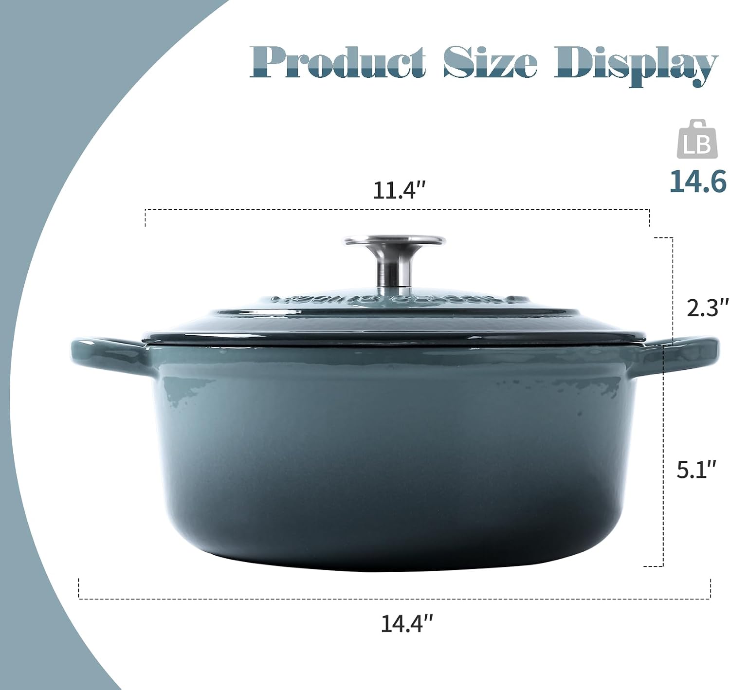 Thumbnail 1 de EDGING CASTING Enameled Cast Iron Dutch Oven 7 Qt 🍲
