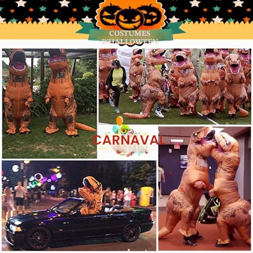 Detalle de JASHKE Costume T rex Gonflable pour Adulte – Deguisement Dinosaure Gonflable