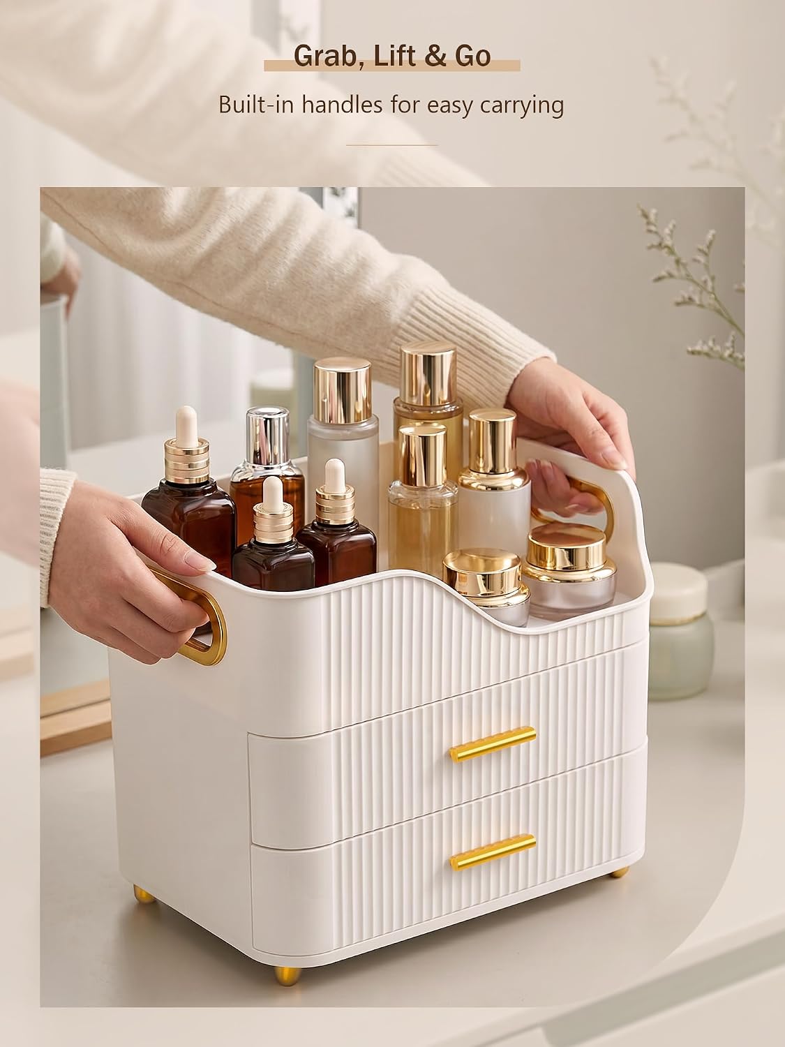 Detalle 2 de Booklov Makeup Organizer, White