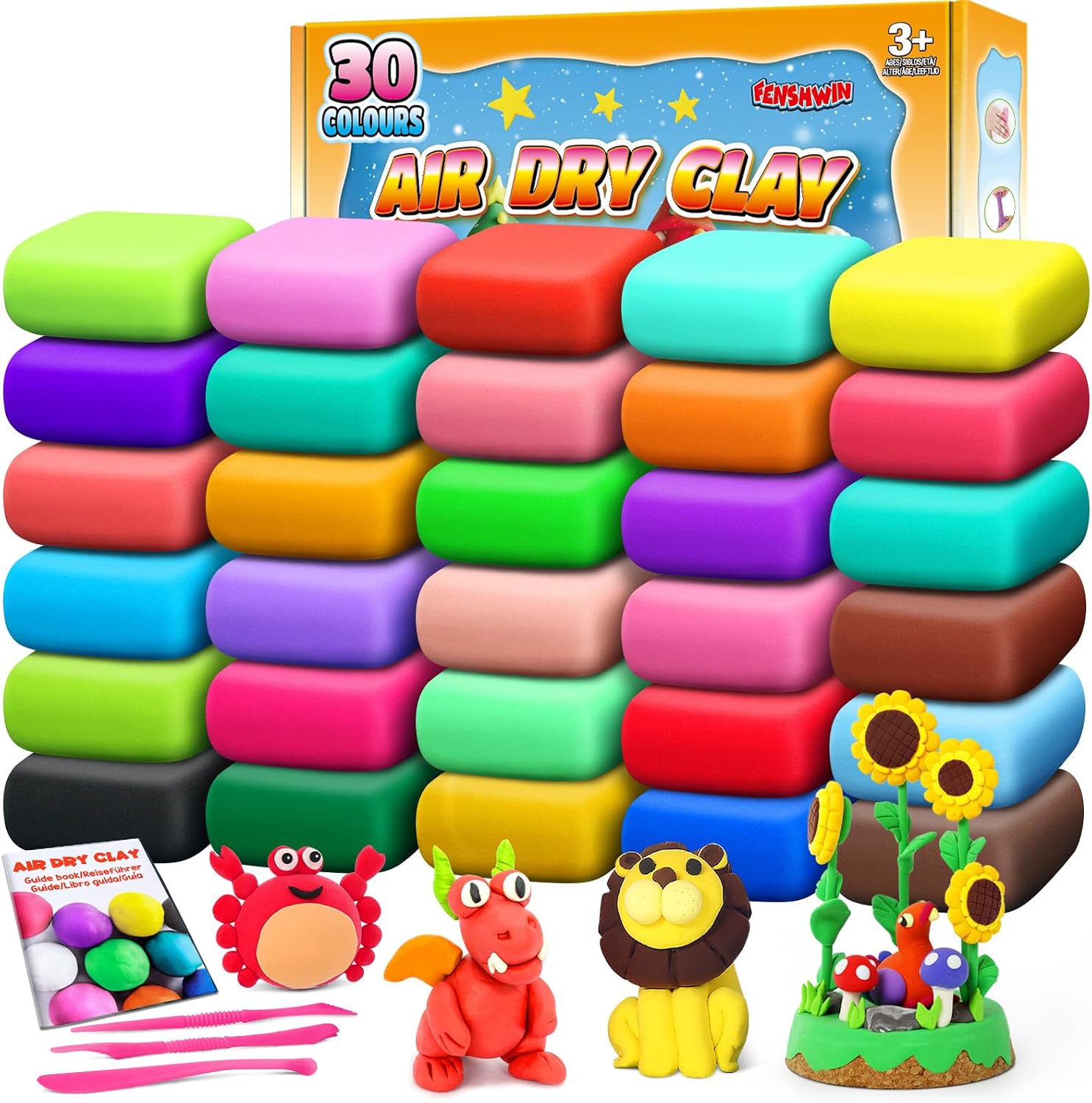 Thumbnail 6 de Air Dry Clay modelling set 50 colours