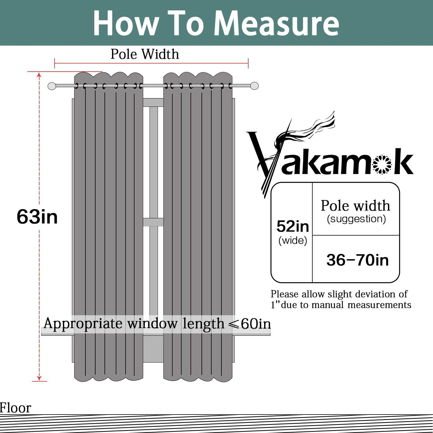 Thumbnail 6 de Yakamok Room Darkening Curtains 52 x 63 Inches