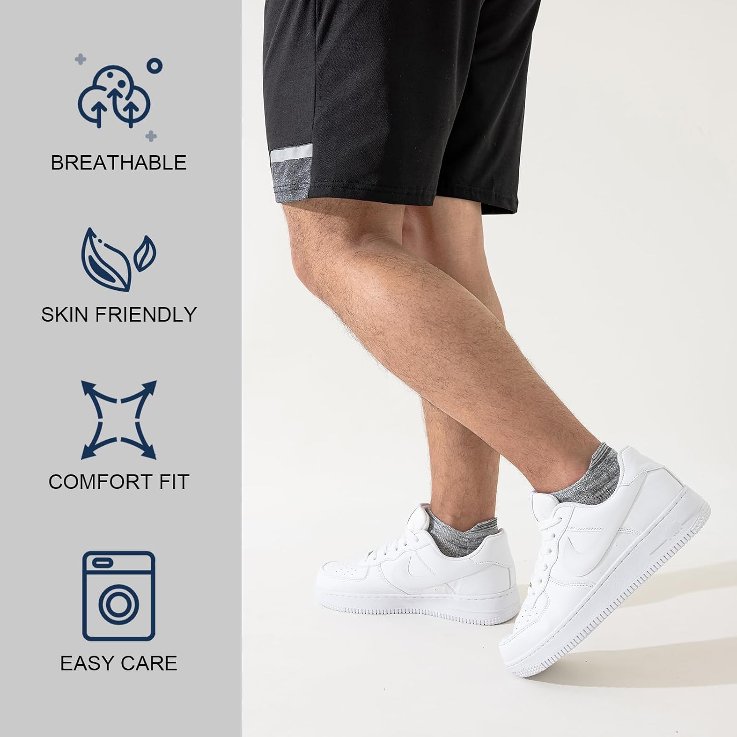 Detalle de Niofind Mens Trainer Socks 8/10 Pairs: Breathable Low Cut Ankle Socks for Sports, Walking and Gym
