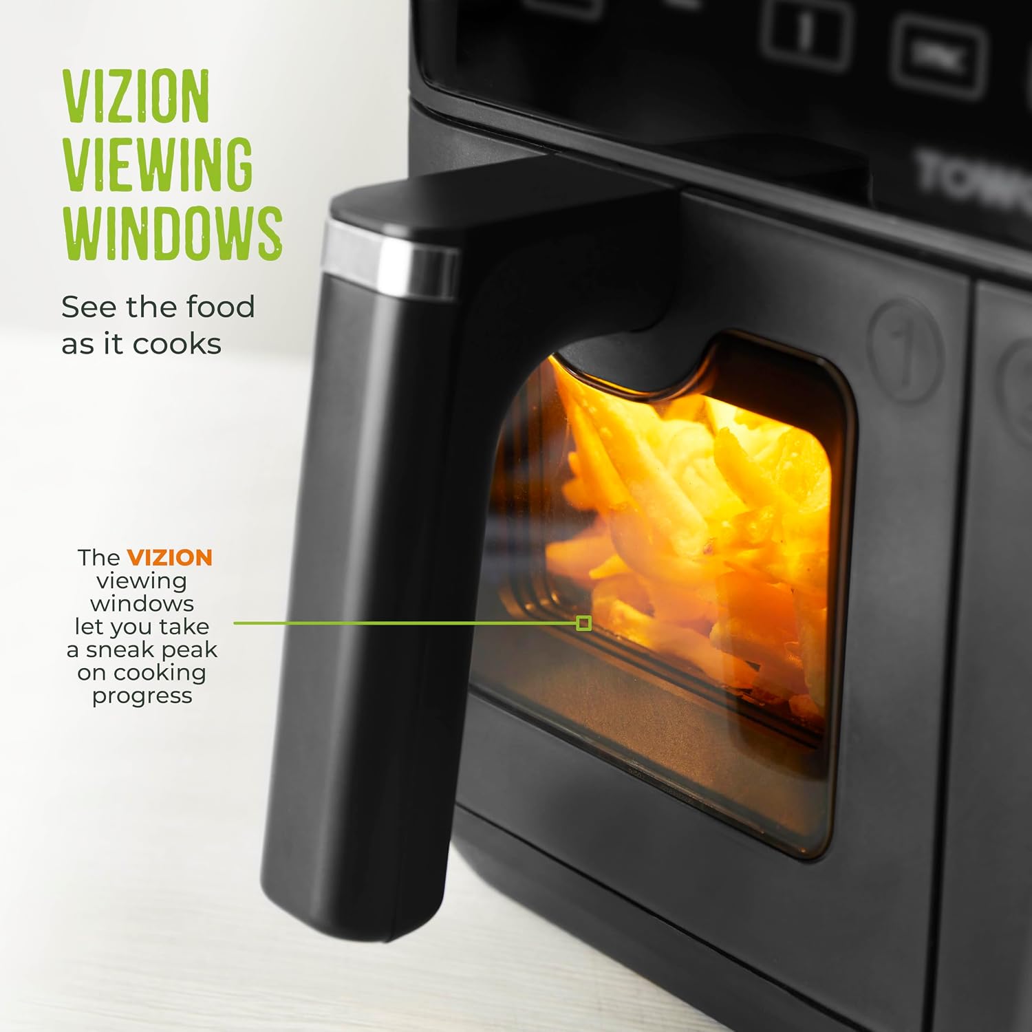 Detalle 1 de Tower Vortx Vizion 9L dual basket air fryer