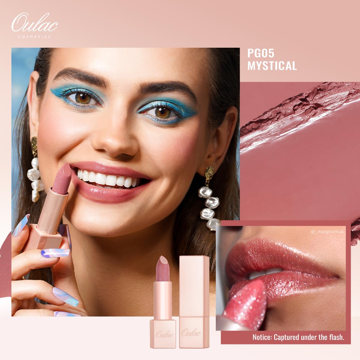 Detalle 2 de OULAC Feuchtigkeits Glanz Lippenstift Rosa 05
