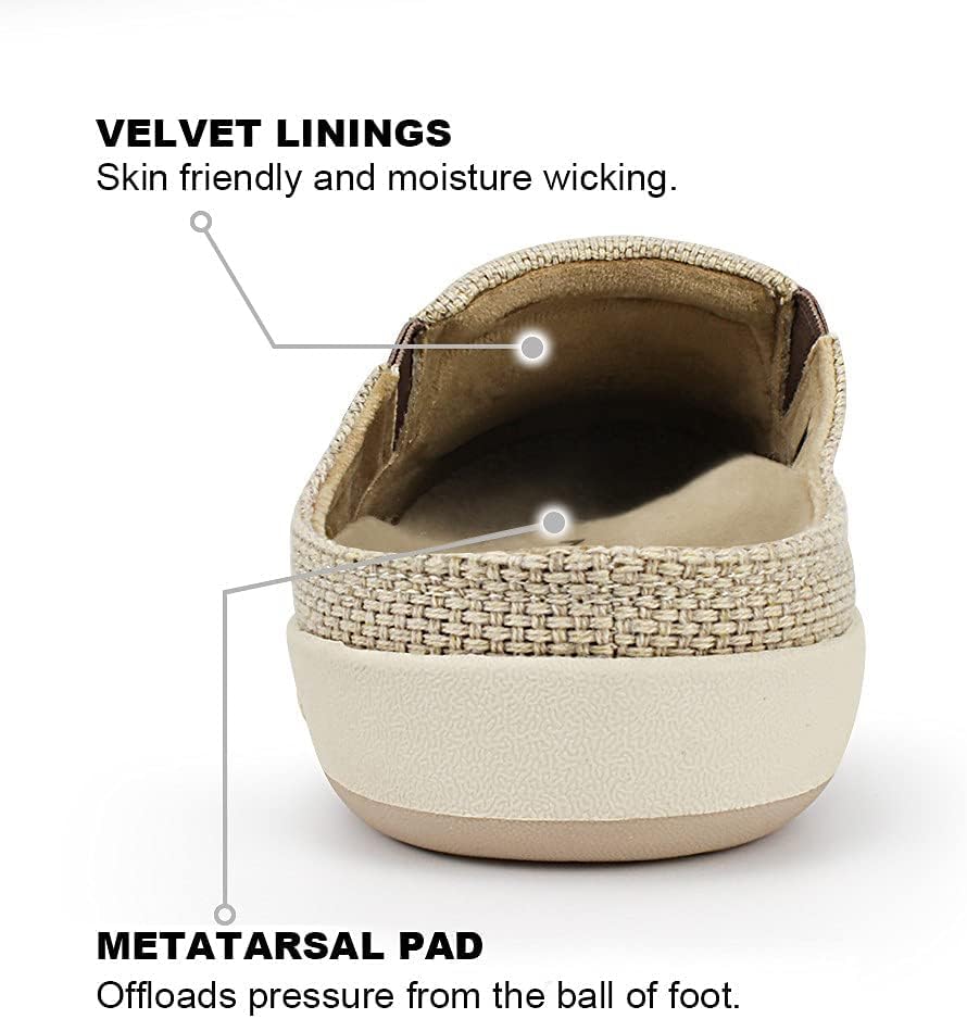 Thumbnail 1 de Men’s Arch Support Canvas Slippers with Velvet Lining and Anti-Skid Rubber Sole