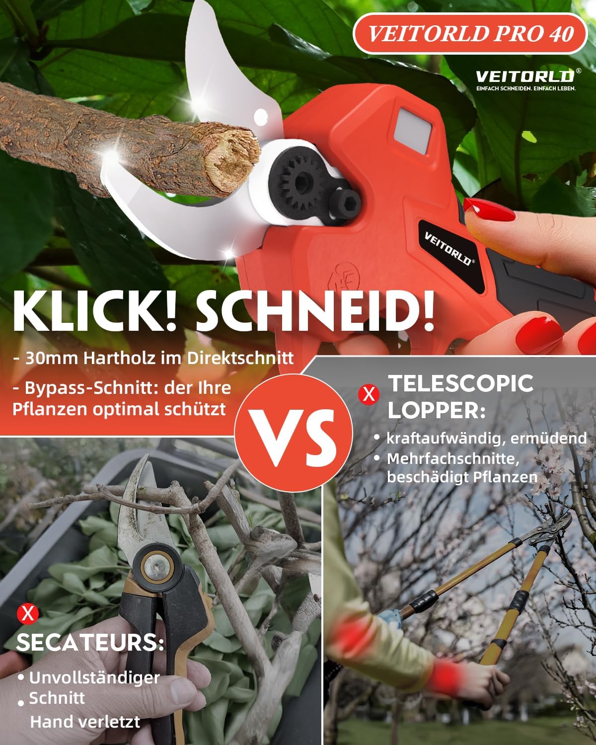 Detalle 2 de Veitorld Astschere Teleskop 40 mm