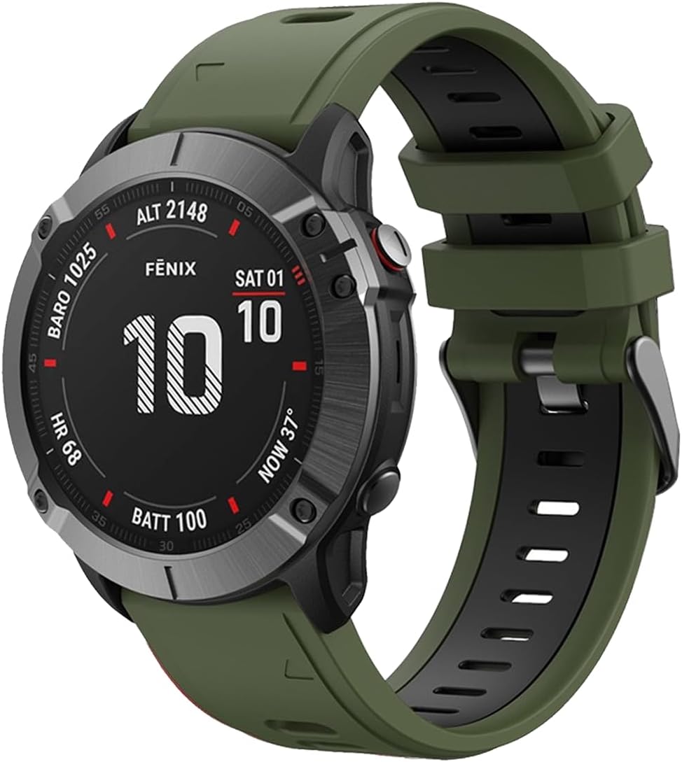 Thumbnail 4 de FiiMoo 22mm Silicone Replacement Strap for Garmin Descent G2/G1, Fēnix 8 47mm, Tactix 8 47mm and more