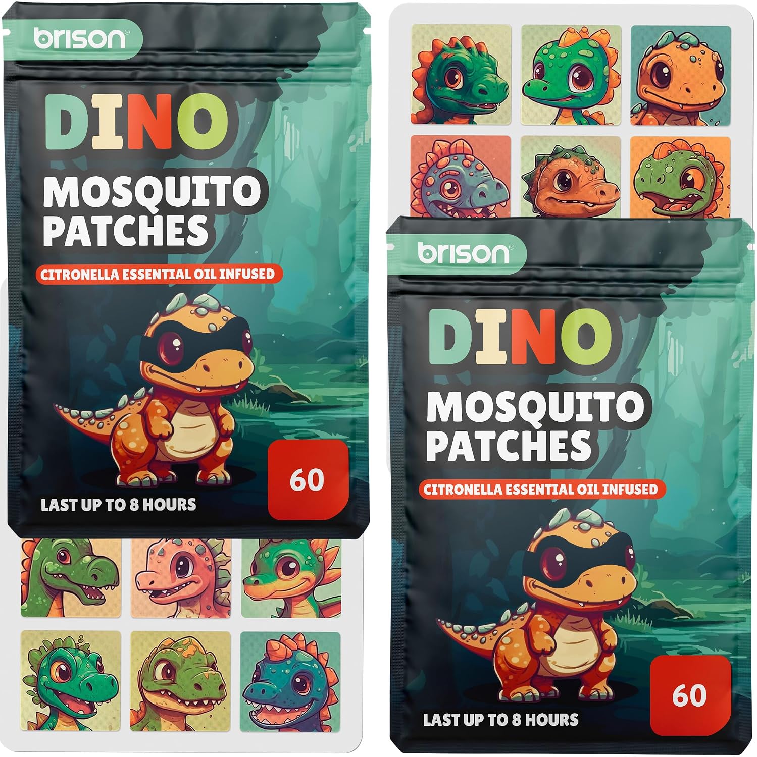 Detalle de Brison Mosquito Patches – Natural Citronella Patches for All Ages (120 Patches) by Dyno