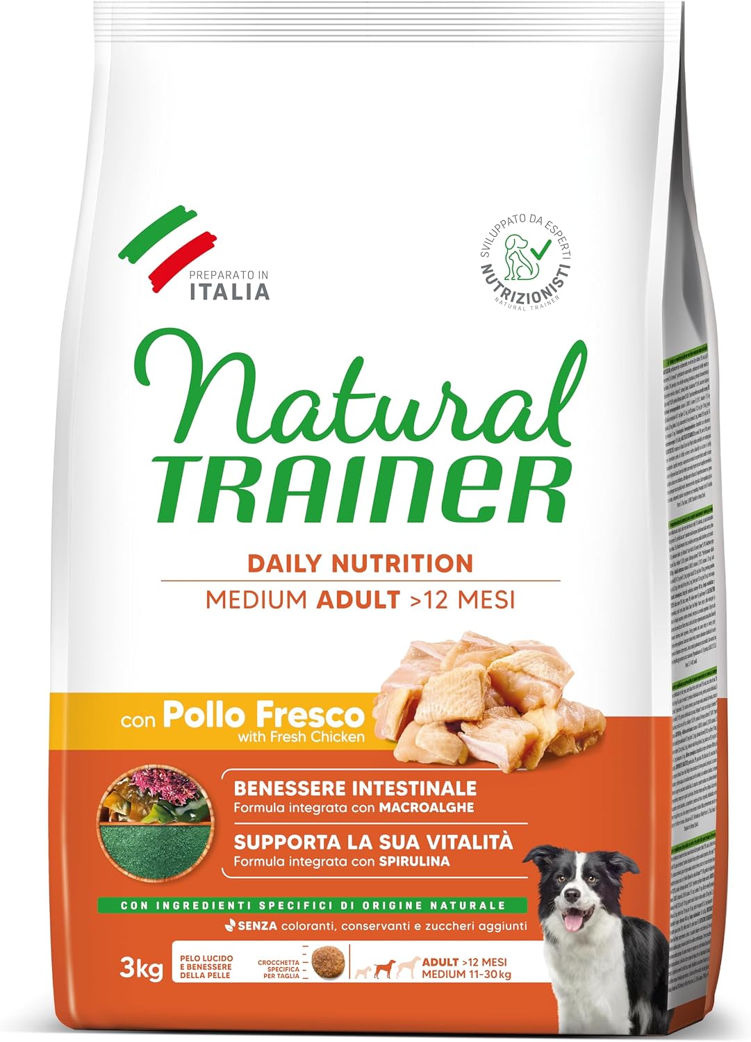 Detalle 1 de Trainer Natural Cibo per Cani Medium Adult, Pollo – 3 Kg