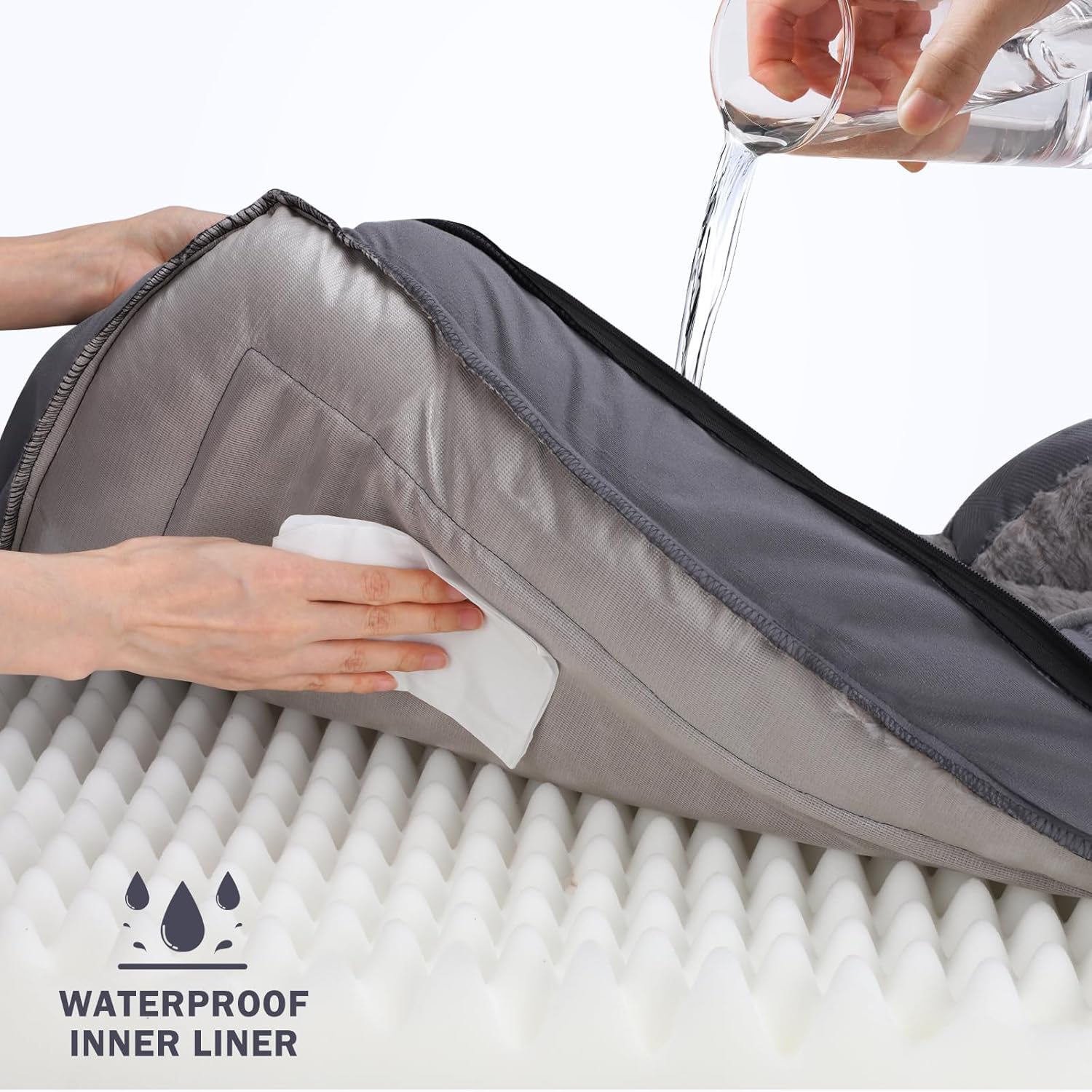 Thumbnail 2 de INVENHO Orthopedic Dog Beds Large & XL Washable Dog Sofa with Egg-Crate Foam