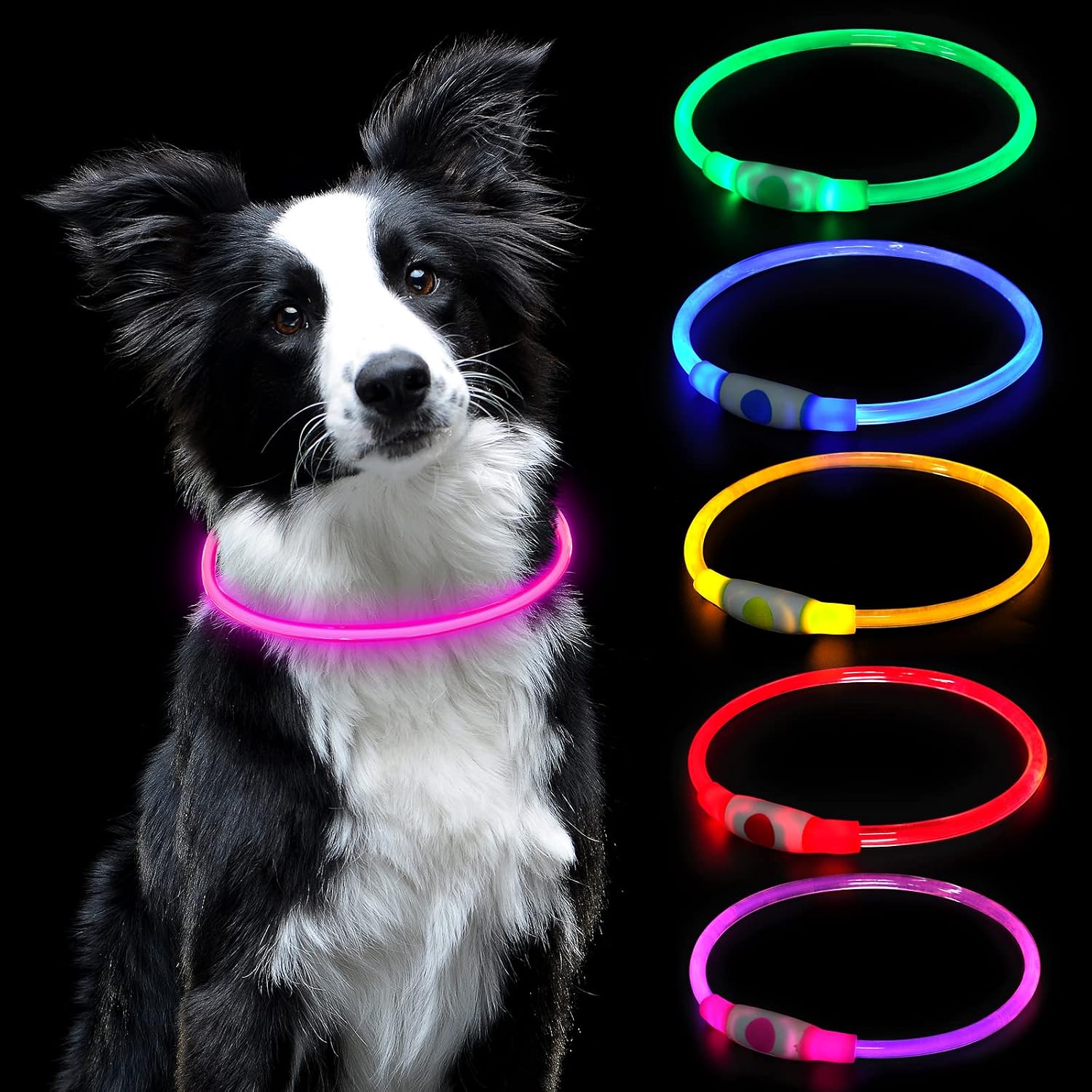 Detalle de AUAUY collare luminoso LED per cani 6 ore