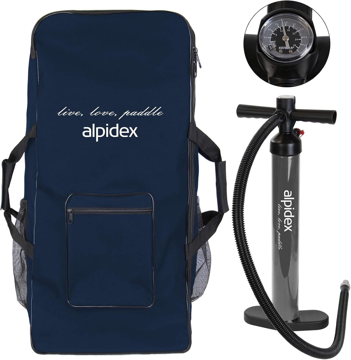 Detalle de ALPIDEX Stand Up Paddle Set SUP 305 x 76 x 15 cm – Komplettset, belastbar bis 150 kg