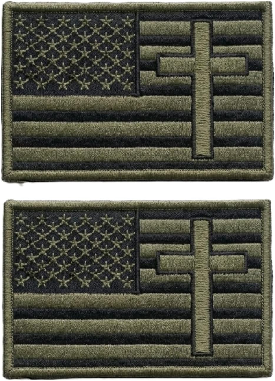 Detalle de GaugeUSA American Flag Patch, 3 x 2 Inches