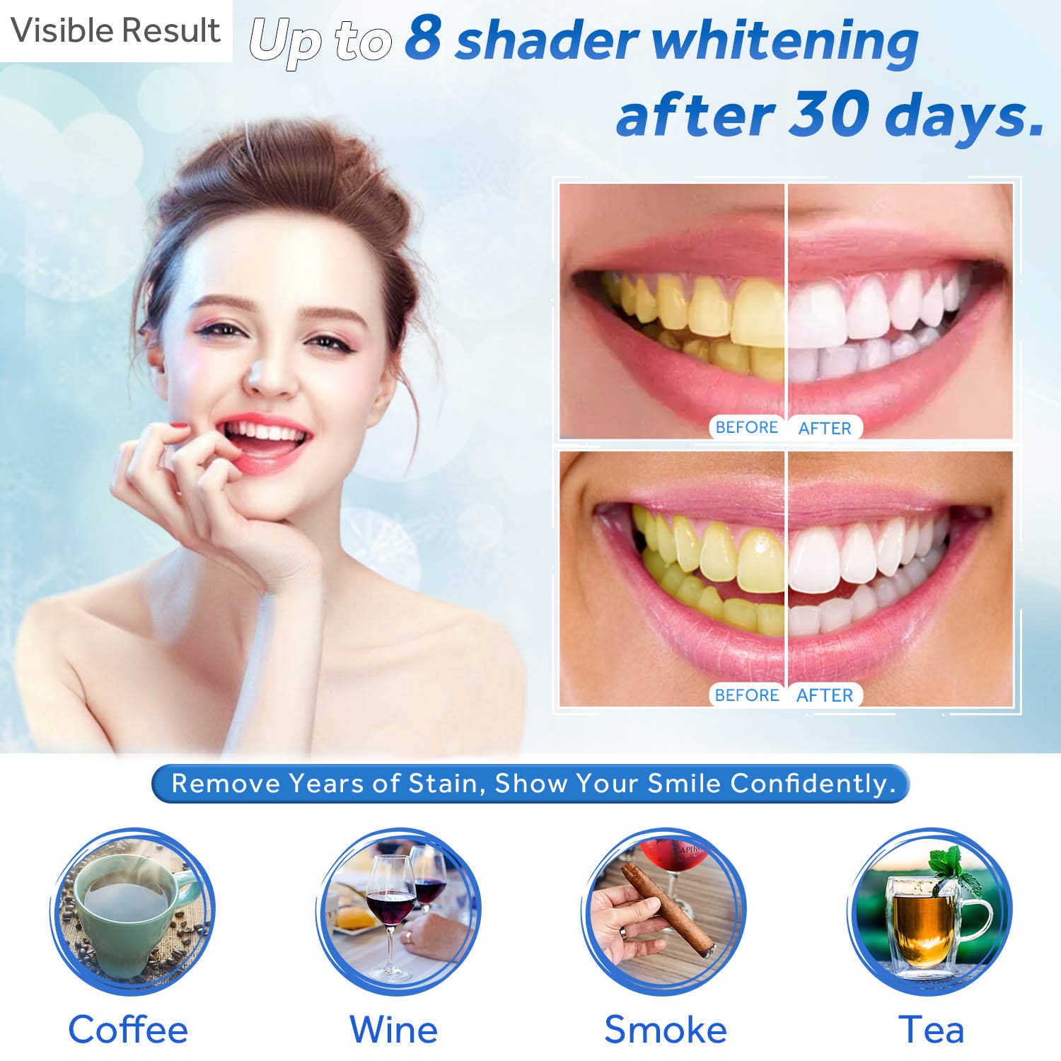 Thumbnail 1 de EZGO 22% Teeth Whitening Gel Refills 10X3ML Mint 🪥