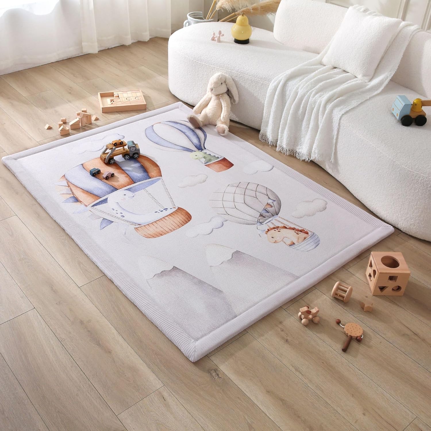 Thumbnail 6 de Hakuna Matte CloudSoft Baby Play Mat for Floor 60" x 80" – Planets Coral Velvet Memory Foam Rug