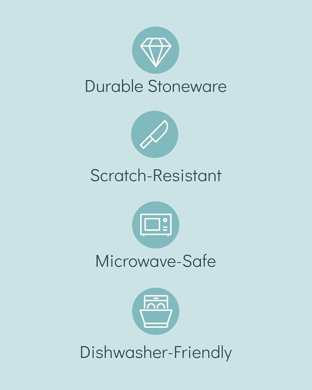 Thumbnail 4 de Stoneware Dinnerware Set for 8 People HYGGE 24-Piece: Elegant Scandi Green Ribbed Tableware