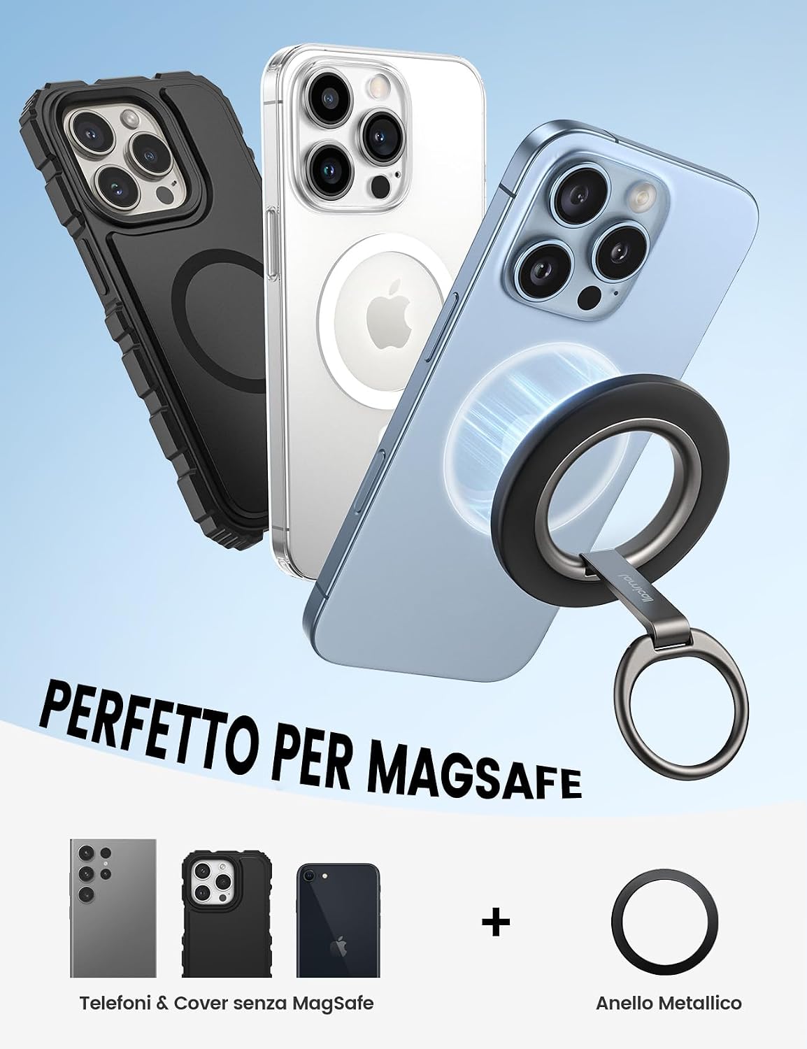 Thumbnail 5 de Lamicall supporto magnetico MagSafe anello 360°