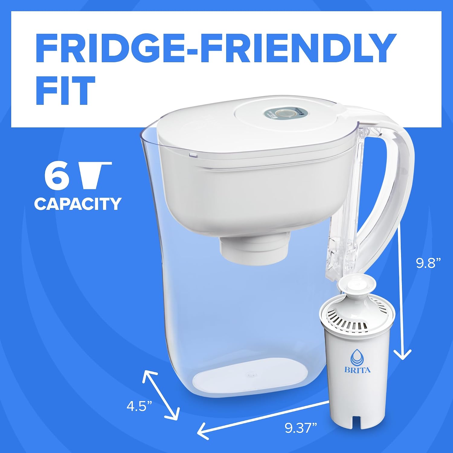 Thumbnail 6 de Brita Metro 6-Cup Water Filter Pitcher with SmartLight