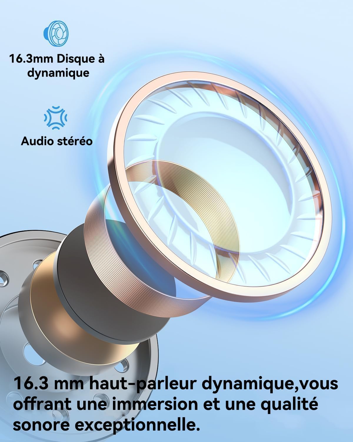 Thumbnail 2 de CQWEIC Casque Conduction Osseuse – Écouteur sans fil pour natation et sport, IPX8, MP3 intégré 32 Go