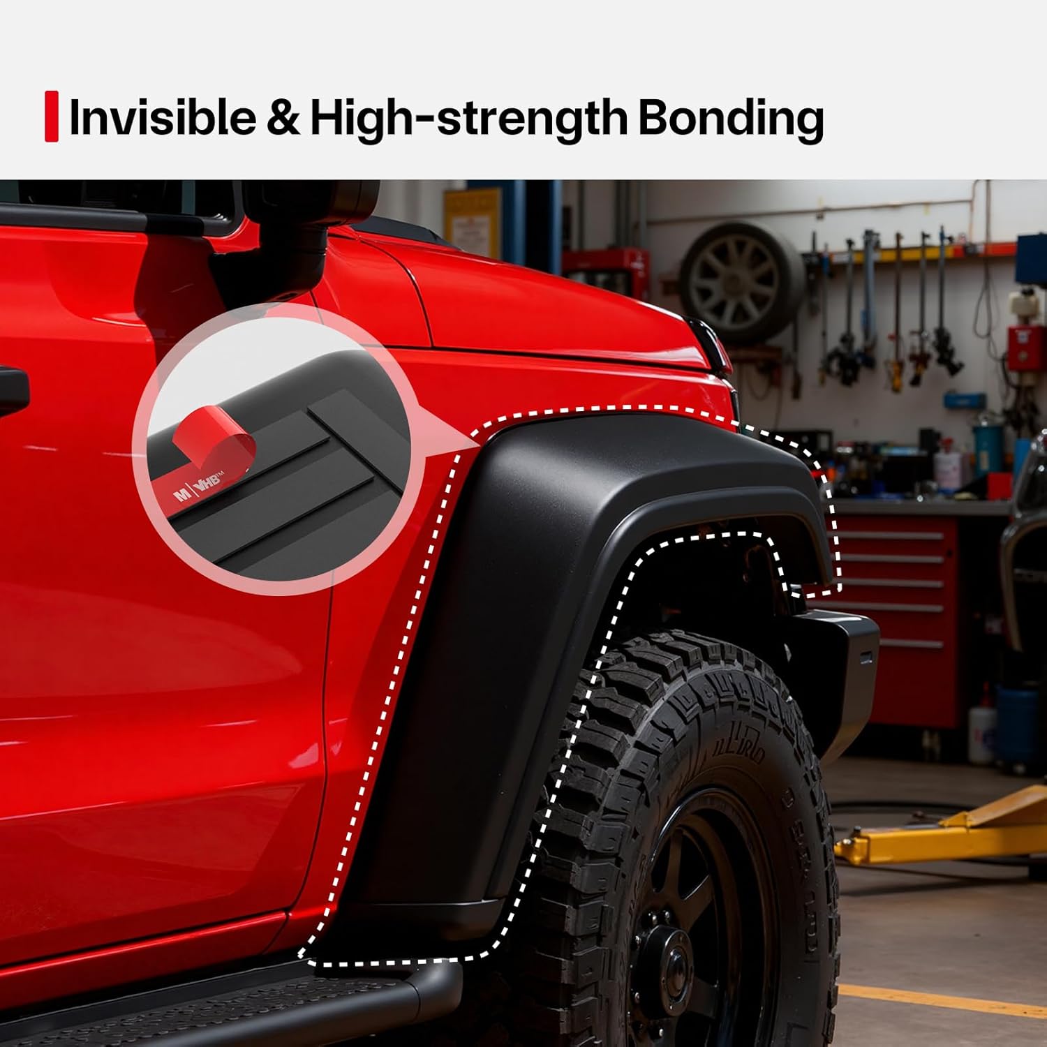 Thumbnail 2 de FIXCHORD Double Sided Tape Heavy Duty (black) – extra strong waterproof acrylic foam mounting tape