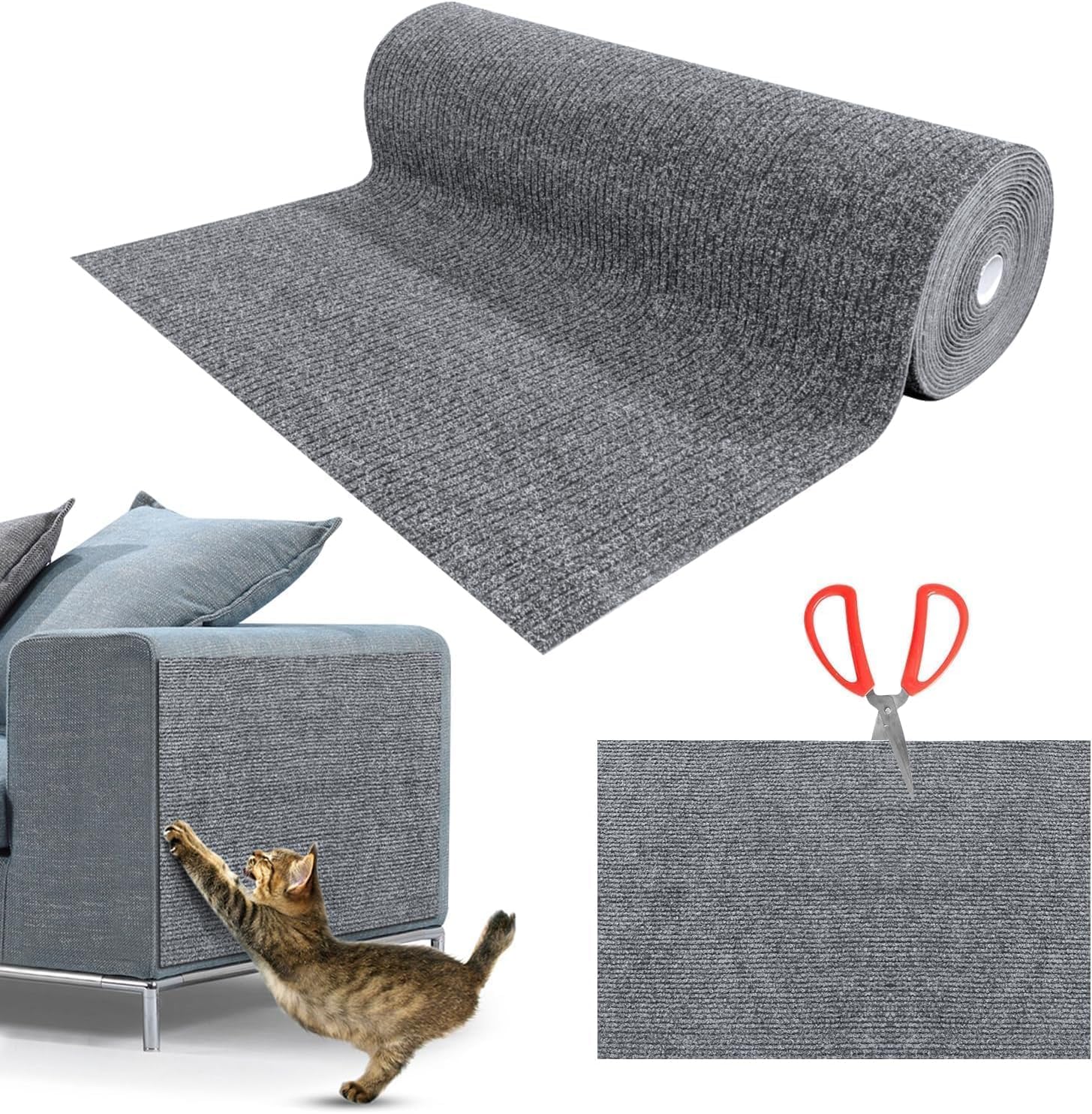 Detalle de Katzen Kratzmatte Selbstklebend XXL 200Ă40 cm đŸ
